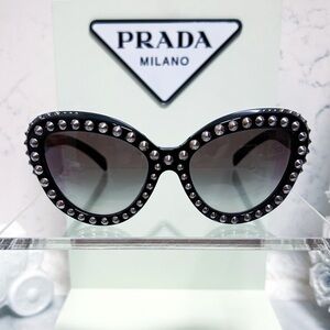 Authentic Prada RARE Limited Edition Studded Gradient Cat Eye Sunglasses